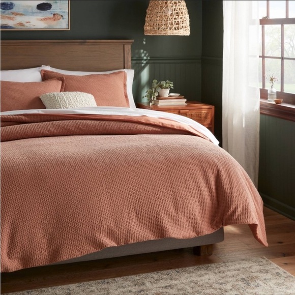 NWT Twin/Twin XL Washed Waffle
Weave Duvet Cover Set Light Pink - Threshold - Picture 1 of 8
